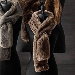 Soft brown faux fur scarf